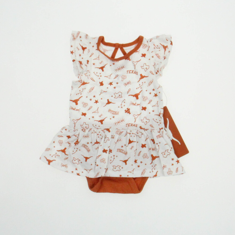 Authentic Apparel Girls White | Orange Romper size: 3 Months